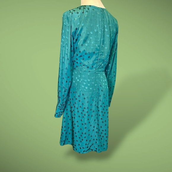 J. Crew ‘Shift Dress in Jacquard Floral Dot’ in “Dark Spruce” Green Size 4 - Picture 9 of 16